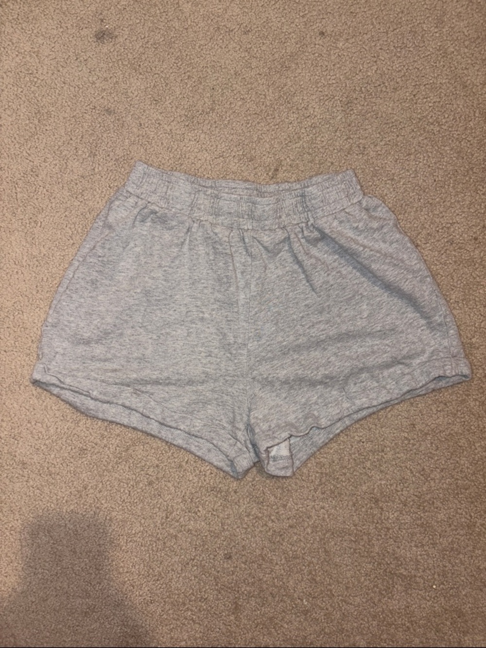 SHEIN Heather Gray High-Waist Athletic Lounge Shorts
